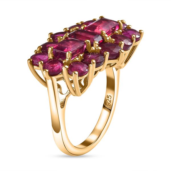 AA Afrikanischer Rubin (Fissure gef&uuml;llt) Ring 925 Silber 750 Gelbgold Vermeil (Gr&ouml;&szlig;e 21.00) ca. 6.74 ct image number 7