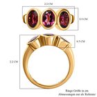 AAA Orissa Rose Granat Ring, 925 Silber Gelbgold Vermeil (Größe 18.00) ca. 3.05 ct image number 6
