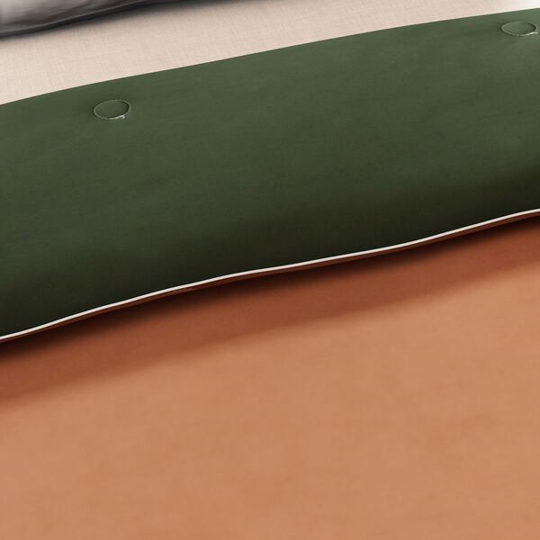 Serenity Night Wende-Kühlsteppdecke, Zwei-Ton, 135×200cm, Kupfer und Dunkelgrün image number 5