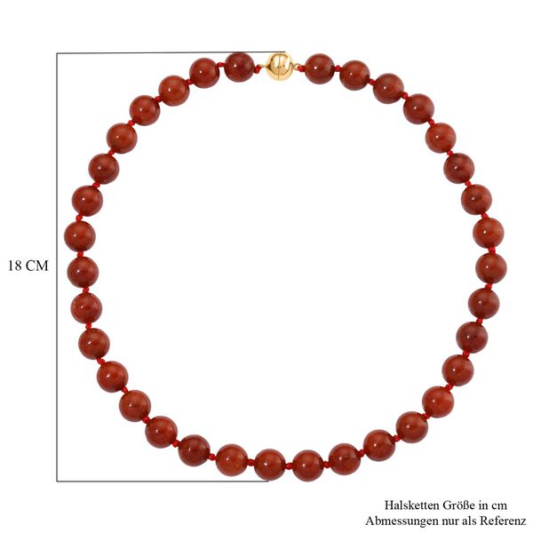 D'Joy rote Jade 50cm Halskette - 600 ct. image number 5