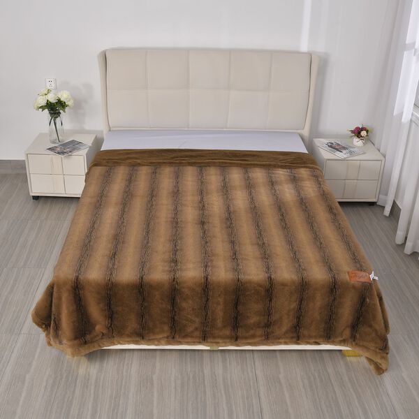 Super Soft Cationic Kuscheldecke, 200x220 cm, Braun image number 0