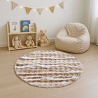Bubble faux fur print rug with foam base Shape: Circle
100% polyester