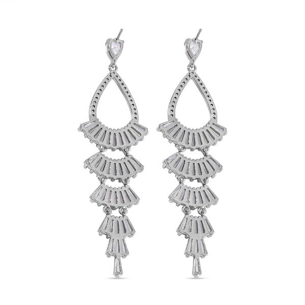 Wei&szlig;er Zirkonia Ohrringe Reines Messing image number 2