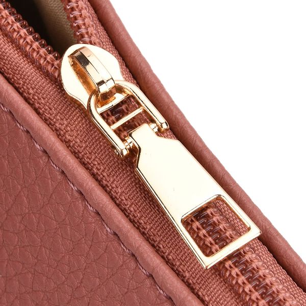 Crossbody-Tasche mit gemustertem Schulterriemen und vielen F&auml;chern, 23&times;26 cm, Rosa image number 6