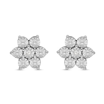 Diamant-Ohrstecker, 925 Silber