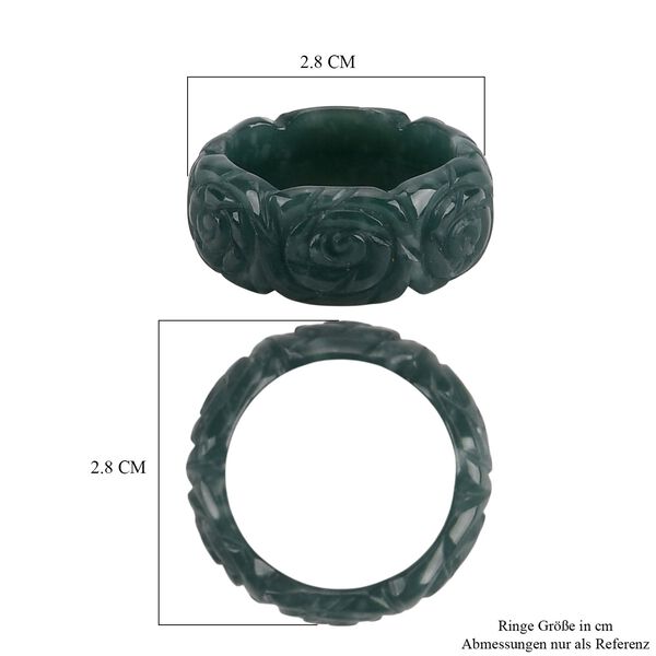 Nat&uuml;rlicher Olmek Jadeit Ring (Gr&ouml;&szlig;e 16.00) ca. 35,00 ct. image number 4