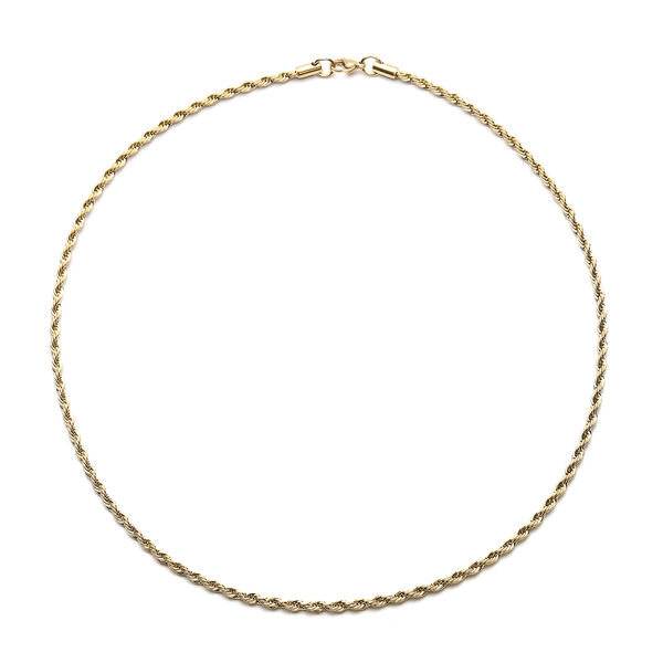 Kordelkette, ca. 60 cm, Edelstahl vergoldet