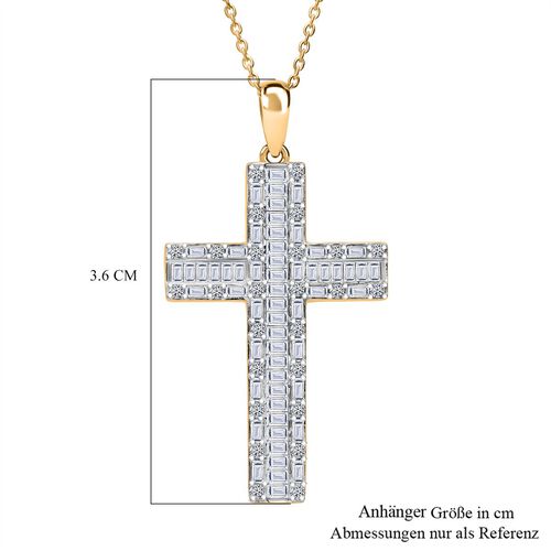Lab Grown Diamant SI Schmuckset 925 Silber 750 Gelbgold Vermeil ca. 1,01 ct. image number 4