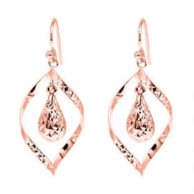 925 Silber rosévergoldet Ohrringe 2,50g