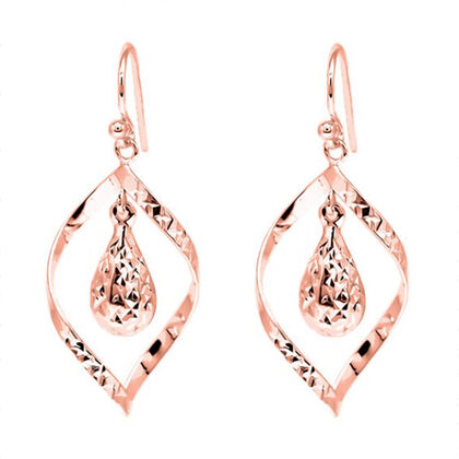 925 Silber ros&eacute;vergoldet Ohrringe 2,50g