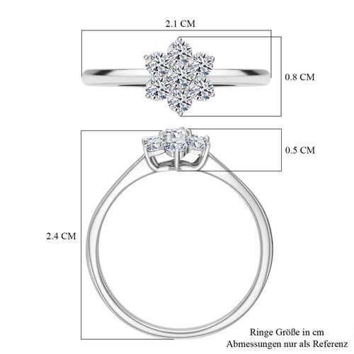 LUXURIANT DIAMOND - Lab Grown Diamant SI-GH SGL zertifiziert Ring 925 Silber rhodiniert (Größe 17.00) ca. 0.50 ct image number 6