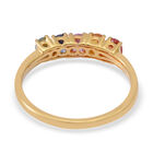 Mehrfarbig Saphir Ring 925 Silber Gelbgold Vergoldet image number 3