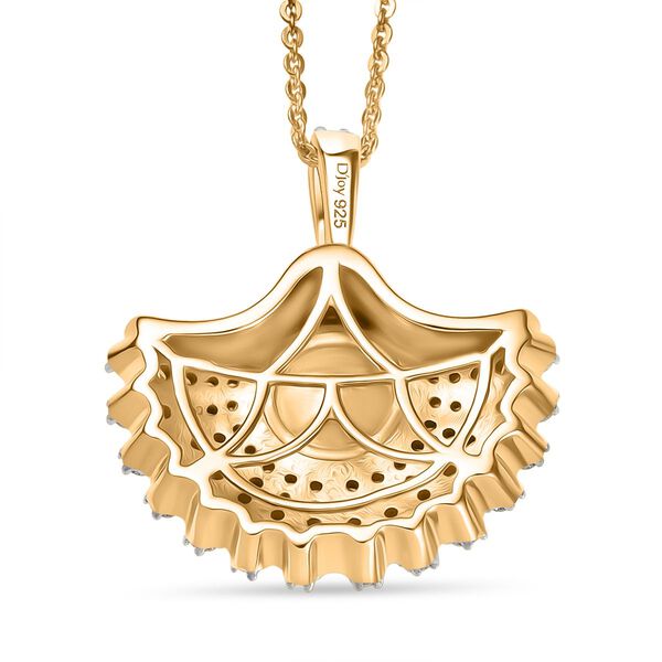 D'Joy AA goldener S&uuml;dseeperlen- und Moissanit-Anh&auml;nger mit 50cm Kette image number 5