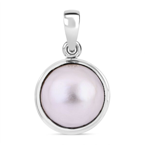 Royal Bali Kollektion- Wei&szlig;er Mabe Perle-Anh&auml;nger