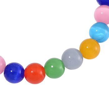 Flexibles mehrfarbiges Katzenaugen Armband mit Chatoyance-Effekt