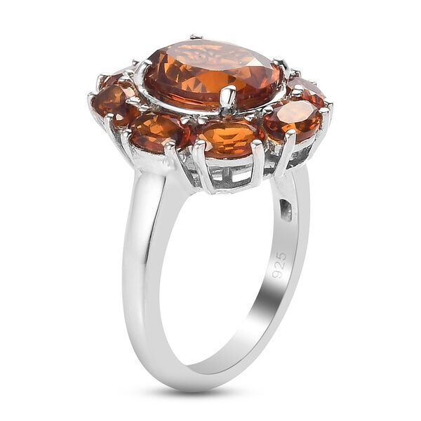 Madira Citrin Ring 925 Silber Platin-Überzug image number 5