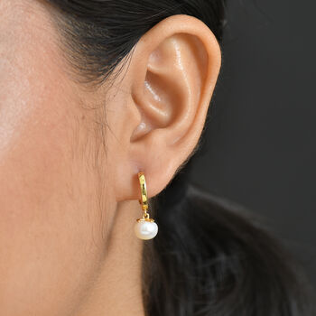 EverTrue wei&szlig;e S&uuml;&szlig;wasser Perle Ohrringe