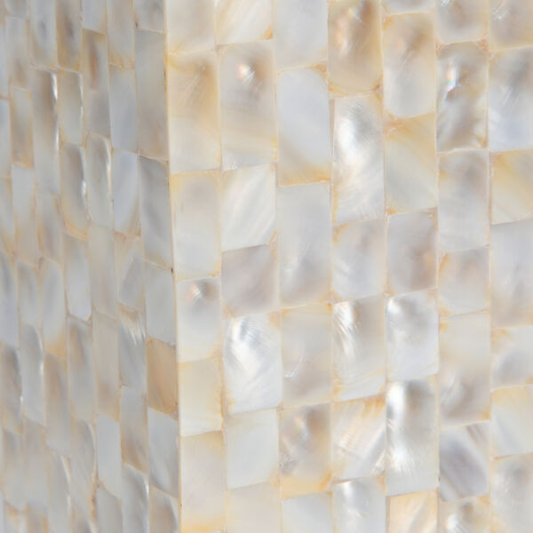 NAKKASHI - Handgefertigte Perlmutt Tischlampe, inkl. Lampenschirm, Elfenbeinfarben image number 6