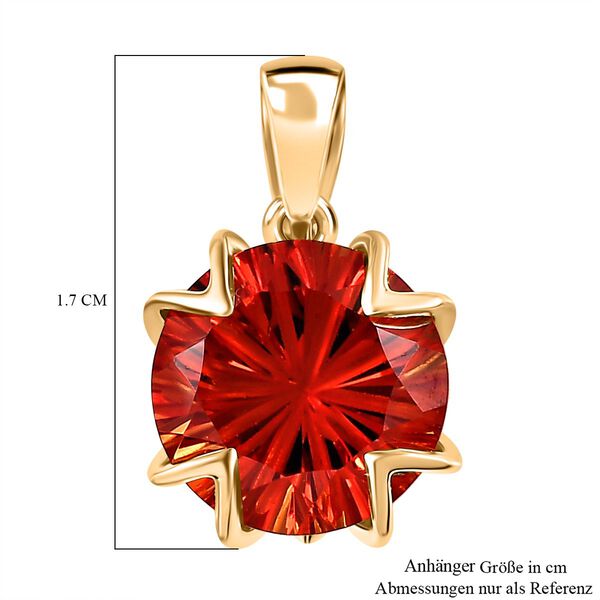 Labor Padparadscha-Saphir und Zirkon Anh&auml;nger - 5,37 ct. image number 6