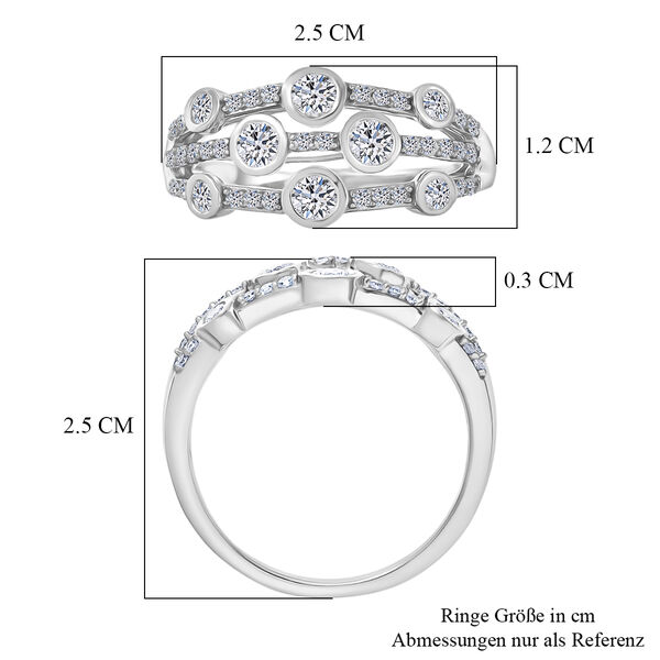 LUXURIANT DIAMOND - Lab Grown Diamant SI-GH SGL zertifiziert Ring 925 Silber rhodiniert (Gr&ouml;&szlig;e 20.00) ca. 1.00 ct image number 6
