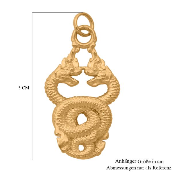 Doppelter Drachen-Anhänger in 999 Gold image number 4