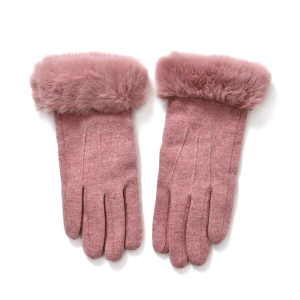 Kaschmirhandschuhe mit Touchscreen-Kompabilit&auml;t, Rosa
