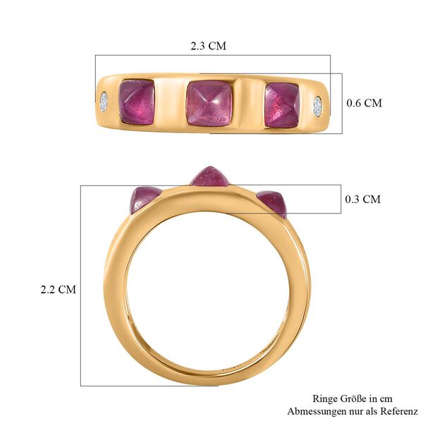 Ilakaka Rosa Saphir und Zirkon Ring - 2,04 ct. image number 7