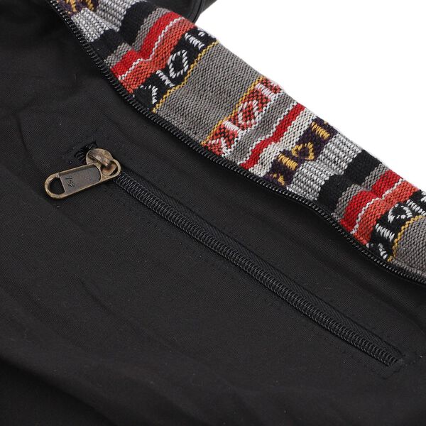 Boho Weekender-Tasche mit Quaste, Jacquard handgewebt, Ethniklook image number 7