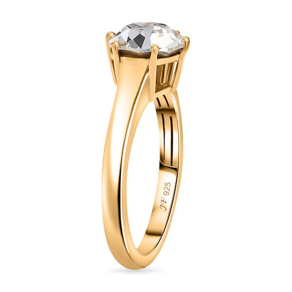 J Francis gefertigt mit SWAROVSKI Weißer Swarovski Kristall Ring, 925 Silber 750 Gelbgold Vermeil image number 5