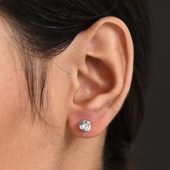 Aquamarin Ohrringe, 925 Silber rhodiniert - 0,51 ct.