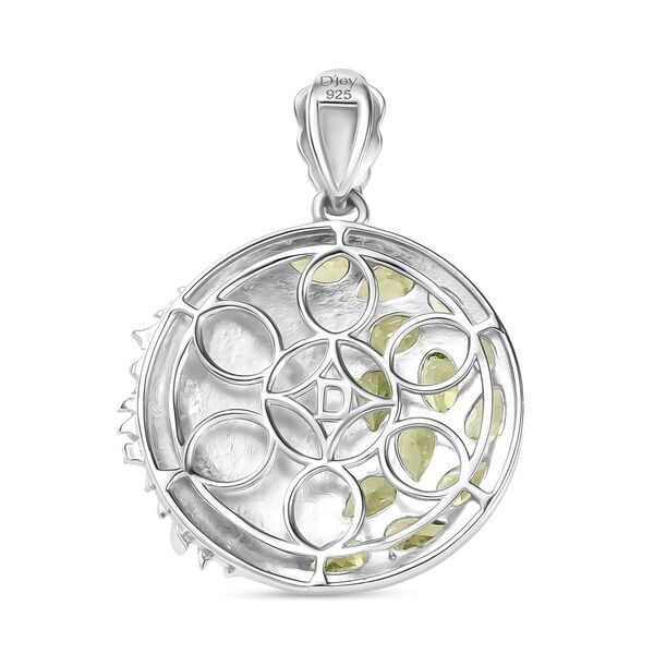 D'Joy Peridot Anhänger 925 Silber Rhodiniert und 750 Gelbgold Vermeil ca. 4.79 ct image number 4
