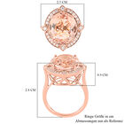 ILIANA AAA Marropino Morganit und Diamant-Ring, zertifiziert und geprüft SI G-H, 750 Roségold  ca. 7,00 ct image number 5
