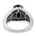 Elite Shungit Ring 925 Silber platiniert (Größe 18.00) ca. 1,61 ct image number 5