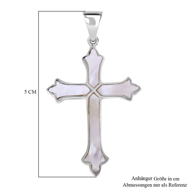 Royal Bali Kollektion- Perlmutt Kreuz Anh&auml;nger image number 5