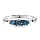 Blauer Diamant-Ring, 925 Silber platiniert  ca. 0,50 ct image number 0