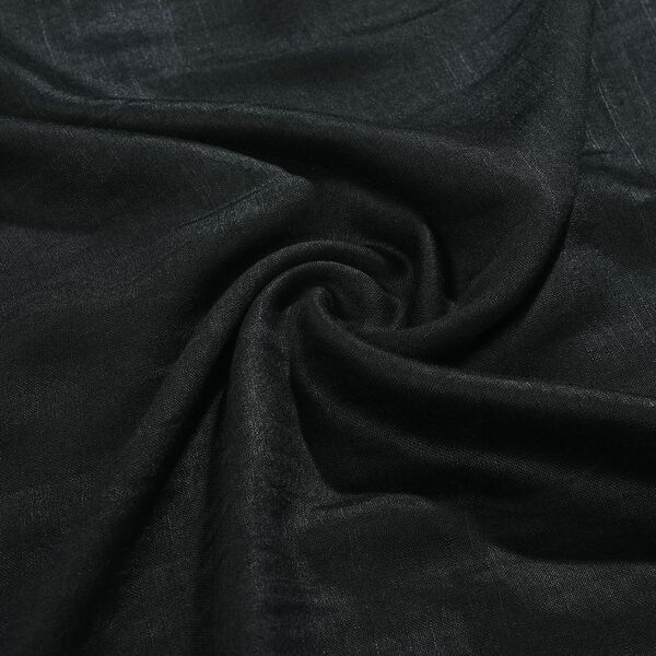 Schal aus Seide und Leinen, 70x200 cm, Schwarz image number 6