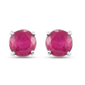 Afrikanische Rubin-Ohrstecker, 925 Silber ca. 1,60 ct