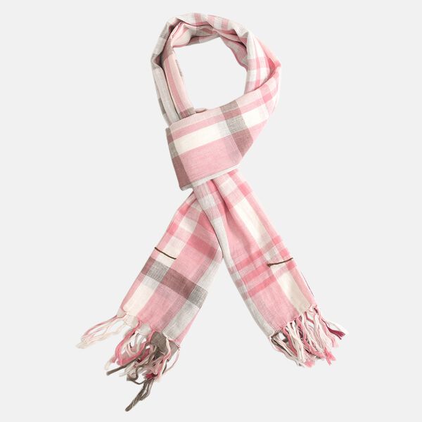 100% Baumwolle Unisex Schal, Gr&ouml;&szlig;e 200x70 cm, Rosa image number 4