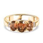D'Joy AA Andalusit Ring 925 Silber 750 Gelbgold Vermeil (Größe 18.00) ca. 1,70 ct