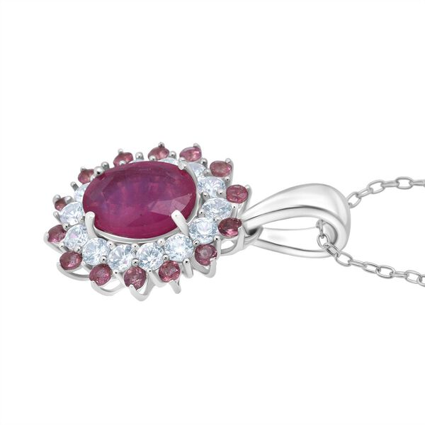 D'Joy Ilakaka Rosa Saphir und Zirkon Anh&auml;nger mit 50cm Kette - 2,85 ct. image number 3