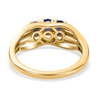 Masoala Saphir (Fissure gefüllt)-Ring, 925 Silber vergoldet (Größe 16.00) ca. 0.82 ct image number 5