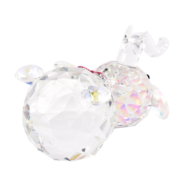 Kristall-Elefantenfigur mit Schleife, 11x7x6.5cm, Transparent image number 5