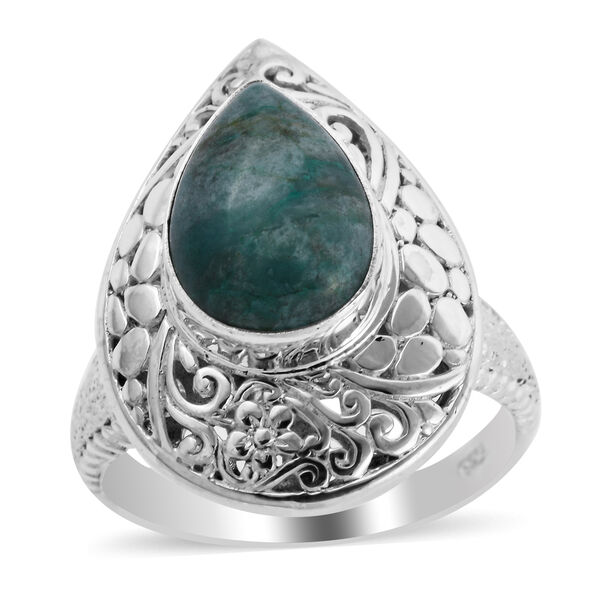 Royal Bali Kollektion - Chrysokoll Ring 925 Silber