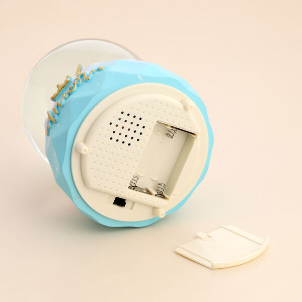 Schneekugel Musik und Licht, 15x10 cm, Einhorn, Blau image number 7