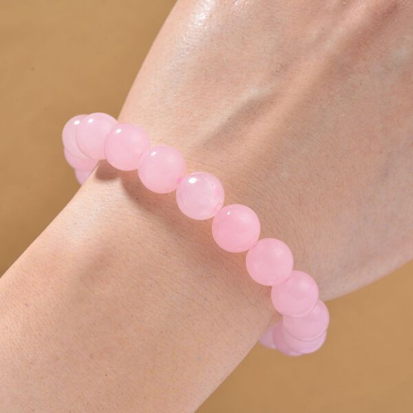 Rosa Morganit Farbiger Quarzit Armband Flexibles cm ca. 150.00 ct image number 2