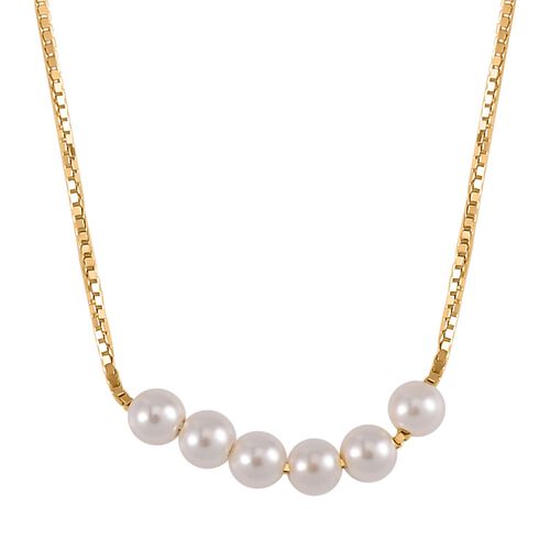 Weiße Muschelkernperle Halskette, 40.5 cm - 3,72 ct, image number 0