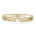 Diamant-Ring, 925 Silber vergoldet (Größe 16.00)