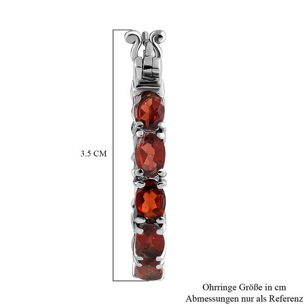 Rote Granat-Inside-Out-Creolen image number 5