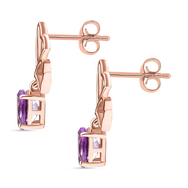 D'Joy AAA Rose De France Amethyst Ohrringe - 1,36 ct. image number 4