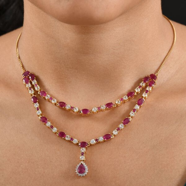 D'Joy Afrikanische Rubin 45cm Halskette - 24,30 ct. image number 3